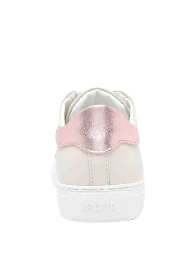 Axel Arigato Round Toe Leather Sneakers With Metallic Accent