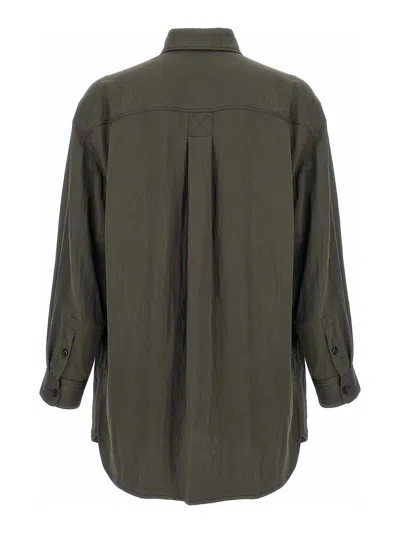Lemaire Relaxed Fit Utility Overshirt In Green