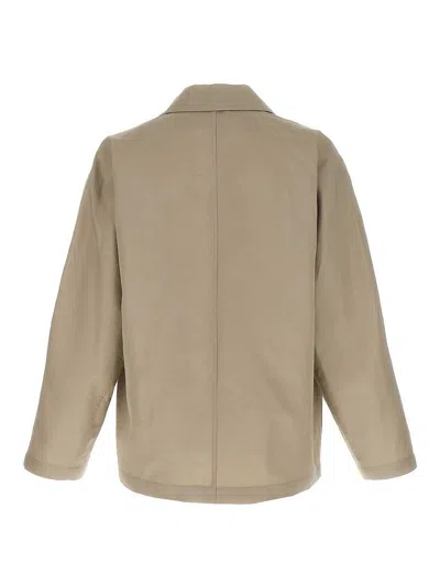 Lemaire 'tailored Workwear Jacket Back Vent' In Brown