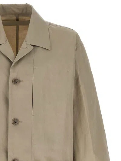 Lemaire 'tailored Workwear Jacket Back Vent' In Brown