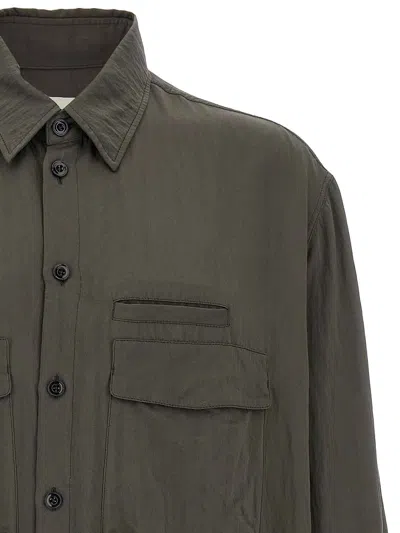 Lemaire Relaxed Fit Utility Overshirt In Green