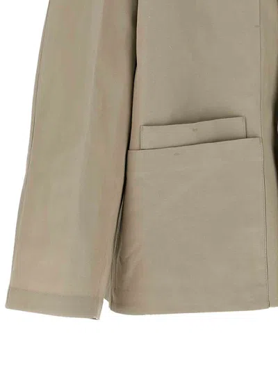 Lemaire 'tailored Workwear Jacket Back Vent' In Brown