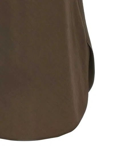 Lemaire Tank Top With Bias Cut And Scoop Hem In Brown