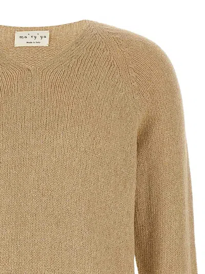 Ma'ry'ya Bouclé Sweater In Brown