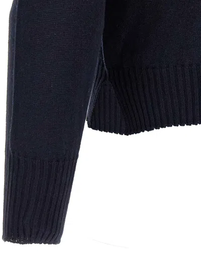 Ma'ry'ya Cashmere Cotton Sweater In Blue