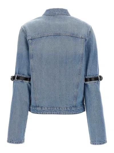 Coperni Hybrid Denim Short Casual Jackets And Parka Blue In Blue
