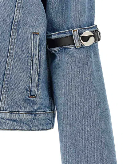 Coperni Hybrid Denim Short Casual Jackets And Parka Blue In Blue