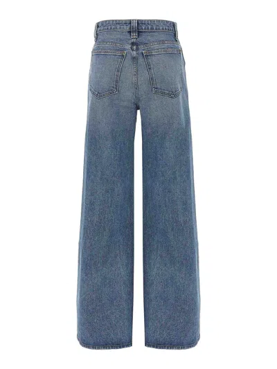 Khaite Belt Loop Denim Trousers In Blue