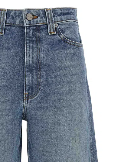 Khaite Belt Loop Denim Trousers In Blue