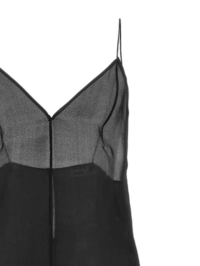 Khaite Black Silk Talsie Top