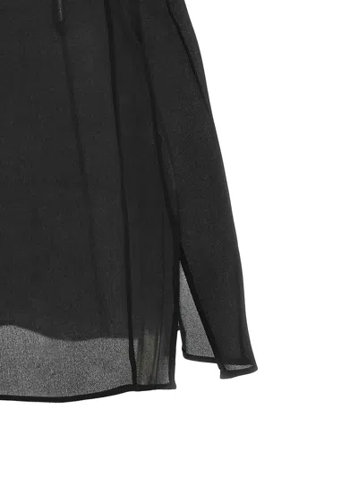 Khaite Black Silk Talsie Top