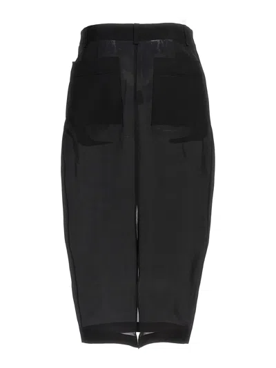 Khaite Lucian Organza Skirt In Black
