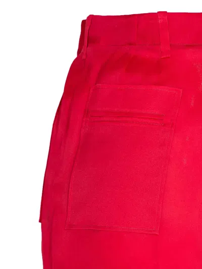 Khaite Lucian Maxi Skirt In Red
