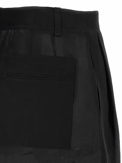 Khaite Lucian Organza Skirt In Black