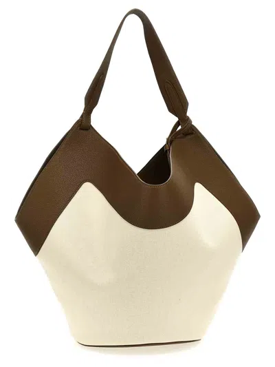Khaite Medium Lotus Tote Bag In Neutral