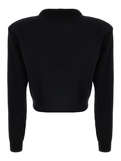 Rotate Birger Christensen Firm Knit Cardigan In Black