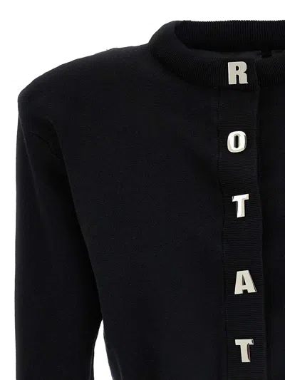 Rotate Birger Christensen Firm Knit Cardigan In Black