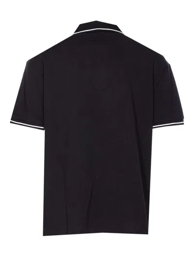Amiri Tipped Collar Polo Shirt In Blue