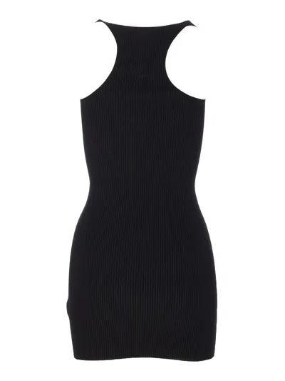 Amiri Ma Embroidered Ribbed Racerback Mini Dress