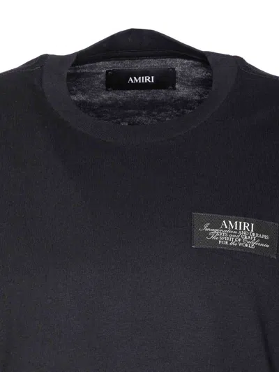 Amiri Crewneck Short Sleeves Spirit T-shirt In Black