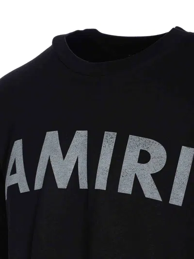 Amiri Logoed T-shirt In Black