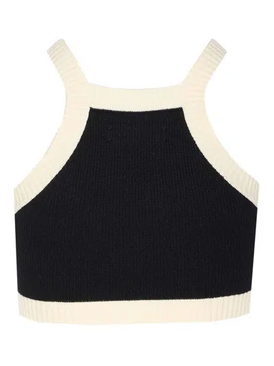 Amiri Cropped Tank Top Embroidered Logo