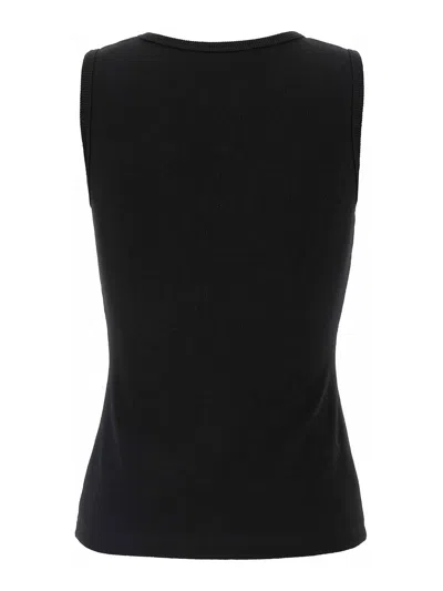 Magda Butrym Embellished Jersey Tank Top In Black