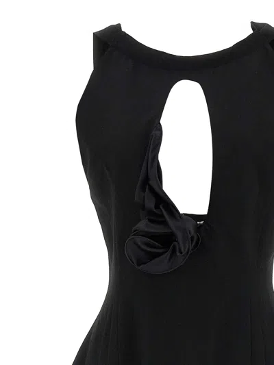 Magda Butrym '32' Fitted Keyhole Midi Dress In Black