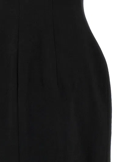 Magda Butrym '32' Fitted Keyhole Midi Dress In Black
