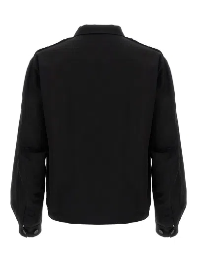 Undercover Zip Up Jacket With Portrait Patch Black In Black
