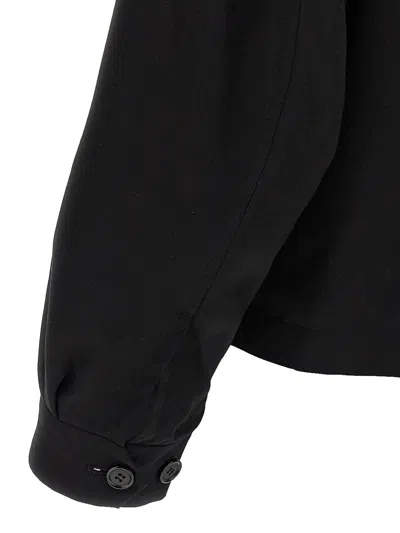 Undercover Zip Up Jacket With Portrait Patch Black In Black