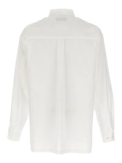 Undercover Button-down Collar Shirt With Front Pocket In White