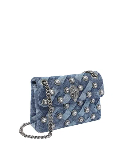 Kurt Geiger Denim Mini Kensington Crystals Crossbody Bag