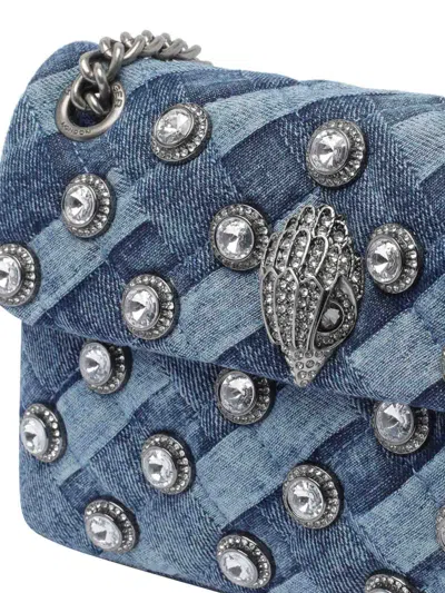 Kurt Geiger Denim Mini Kensington Crystals Crossbody Bag