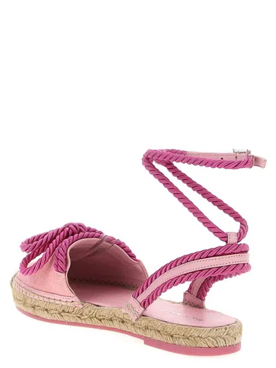 Mach&mach Double Bow Pink Riviera Espadrilles