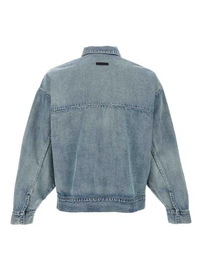 Fear Of God Long Sleeve Collared Front Pocket Jacket In Blue
