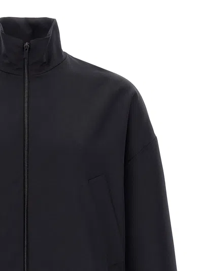 Fear Of God Black Nylon Bomber With High Collar In Black