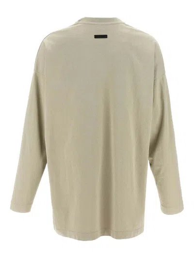 Fear Of God Ribbed Crew Neck Graphic Print T-shirt In Neutral