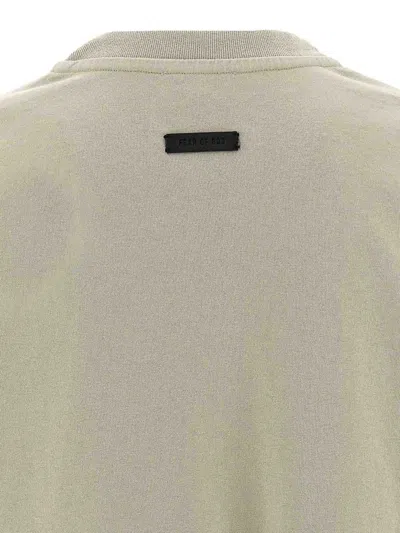 Fear Of God Ribbed Crew Neck Graphic Print T-shirt In Neutral