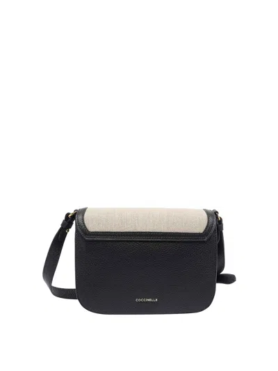 Coccinelle Natural Beige And Black C-me Crossbody Bag