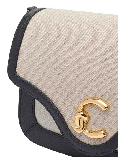 Coccinelle Natural Beige And Black C-me Crossbody Bag