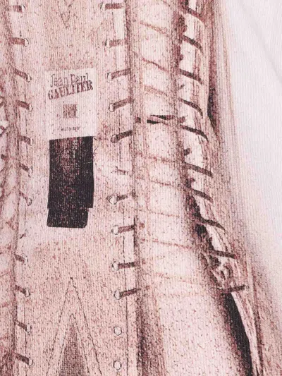 Jean Paul Gaultier Trompe Loeil Corset Top In Pink