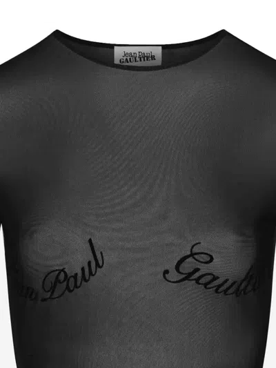 Jean Paul Gaultier The  Flocked Top In Black
