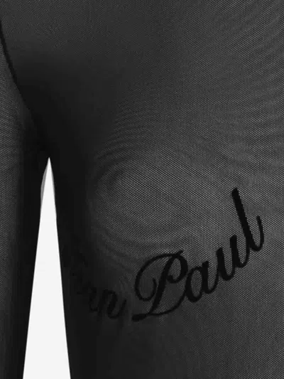 Jean Paul Gaultier The  Flocked Top In Black