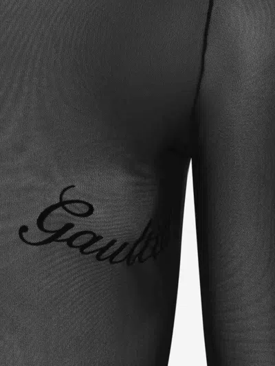 Jean Paul Gaultier The  Flocked Top In Black