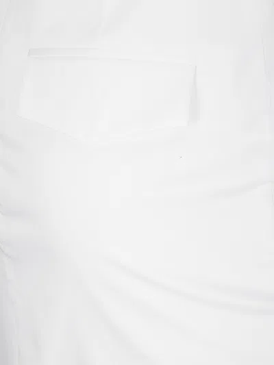 The Latest High-waisted Stretch Cotton Midi Skirt In White