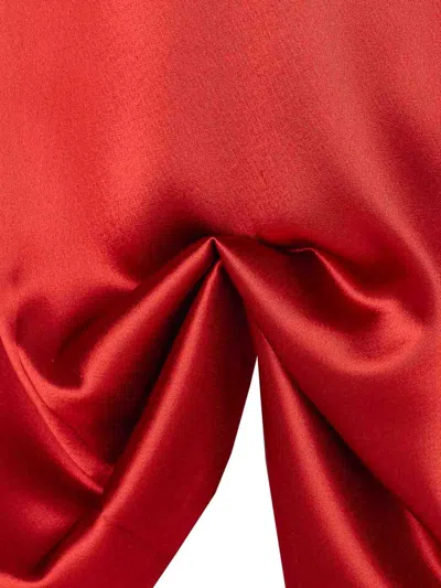 Fely Campo Satin Effect Shirt In Red