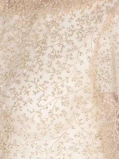 Fely Campo Embellished Beads Transparent Top In Gold