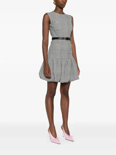 Self-portrait Self Portrait Women Prince Of Wales Check Mini Dress In Gray