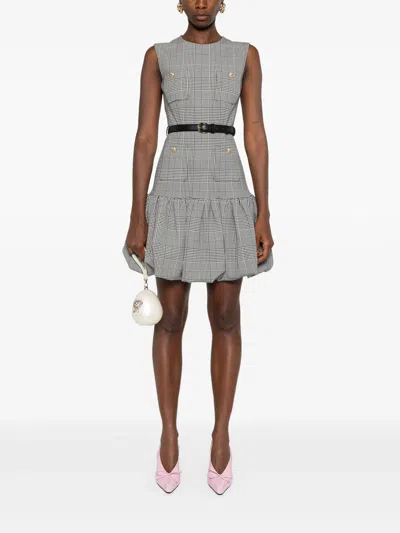 Self-portrait Self Portrait Women Prince Of Wales Check Mini Dress In Gray
